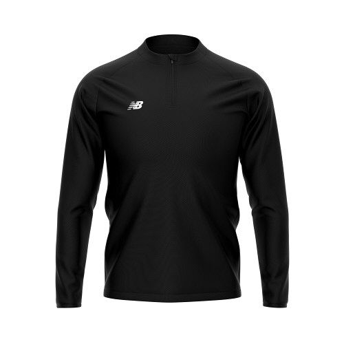 New Balance Cricket Training  1/4 Zip Layer Black Jnr