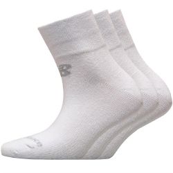 New Balance White Quarter Sock 3 Pack