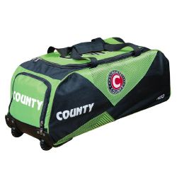 Hunts County Neo Wheelie Cricket Bag -  Green/Black 