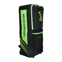 Kookaburra WD4000 Wheelie Duffle Cricket Kit Bag 2025 Black/Neon Green